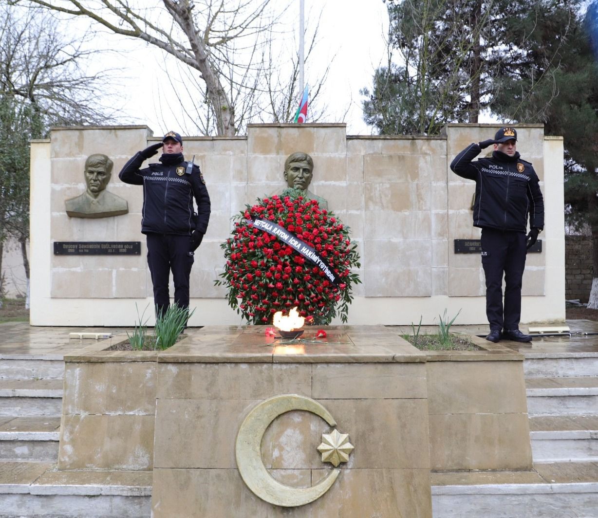 Neftçalada 20 Yanvar şəhidlərinin ildönümü qeyd olundu - FOTOLAR